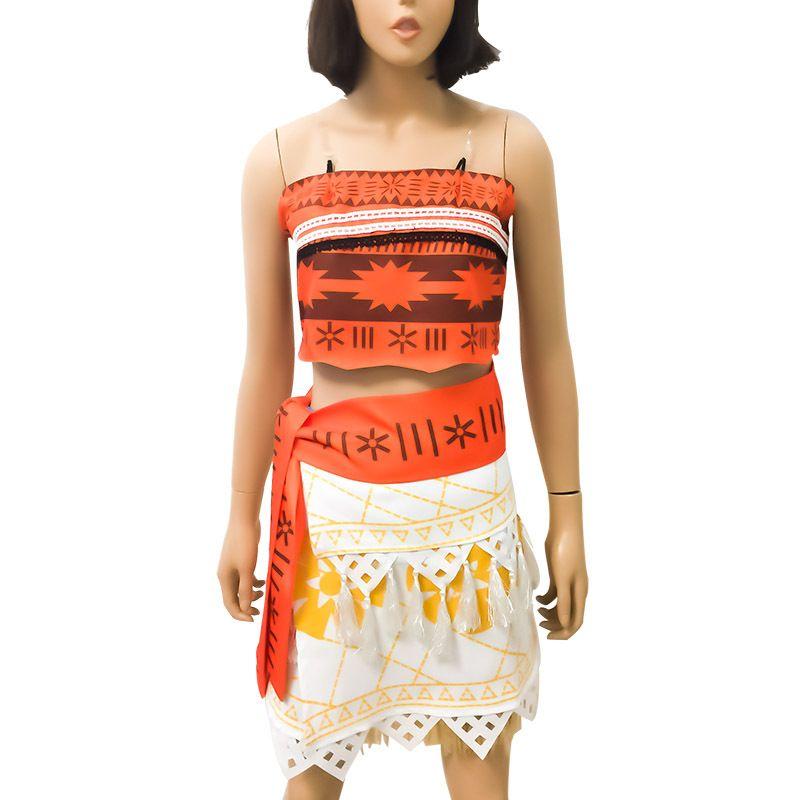 Moana Cosplay Costume, Maui Costume, Grass Skirt, Children s Princess Outfit Necklace Necklace 01