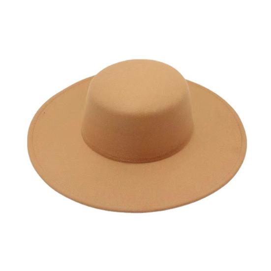 Sophisticated Lady Hat Flat Top Fedora Hat, Wool Blend Derby Cap, Retro Jazz Chic Vacation Travel Wide Brim Felt for Women, Events & Daily Wear Casual