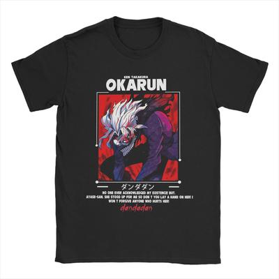 Vintage T Shirt Okarun Dandadan Cotton T Shirts Trendy Cool Tee Shirt for Men Summer Y2K Basic Print Short Sleeve Tops