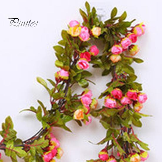 Fake Flower Vines 220cm Not Wither Decorative Artificial Rose Flowers Vine DIY Wedding Garland Accessories for Daily Life Simulation Plant
