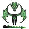 Drachenkostüm für Kinder Jungen Mädchen, Drachenflügel Schwanz Masken-Set, Halloween Dinosaurier Cosplay Kostüm Zubehör