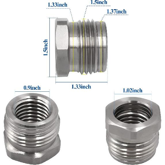 Thread Chuck Insert/Adapter Compatible with NOVA lathe External 38mm insert Type chuck,1 Inch 8 TPI.