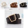 Stylish Retro Triangle Buckle Pu Belt For Women Perfect For Dresses And Casual Outfits