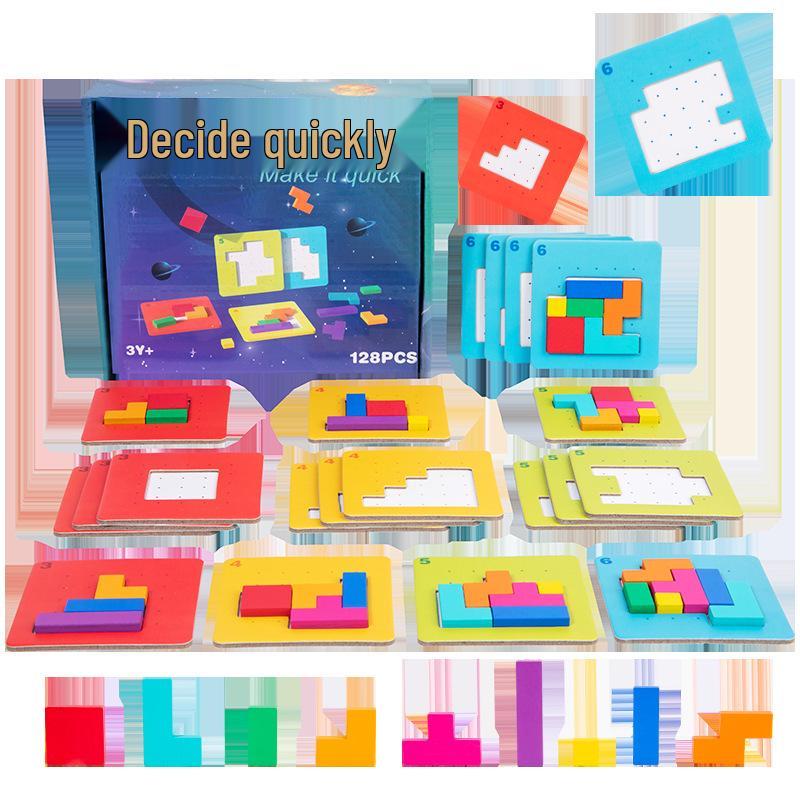 Interactive Parent-Child Battle Building Blocks Puzzle Game