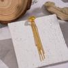 Golded C Shape Ear Cuff Stainless Steel Tassel Earrings Retro Gold Jewelry  Travel