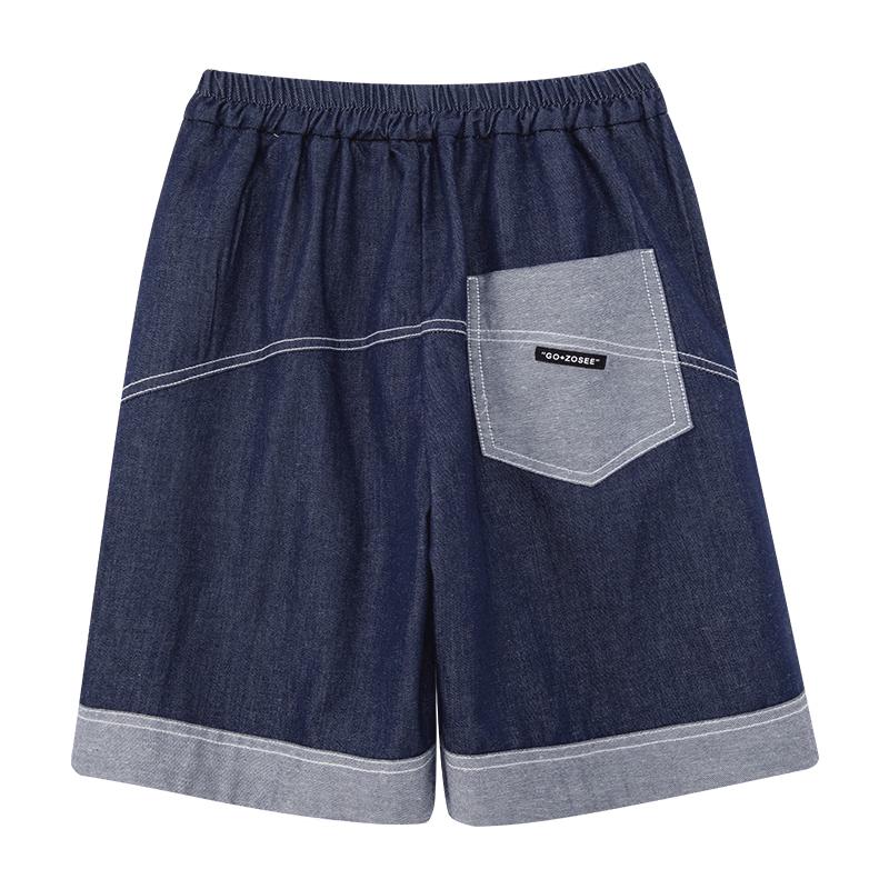 Boys 2026 Summer Fade-Resistant Denim Shorts 160