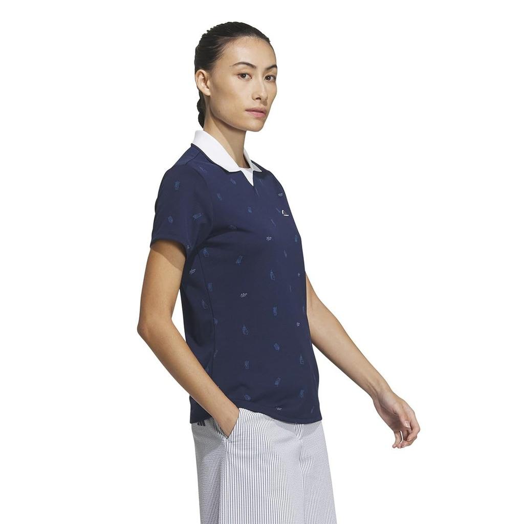 Golf PLAYGREEN Monogram Dry Shirt for Collegiate Navy [Adidas Golf] Women,