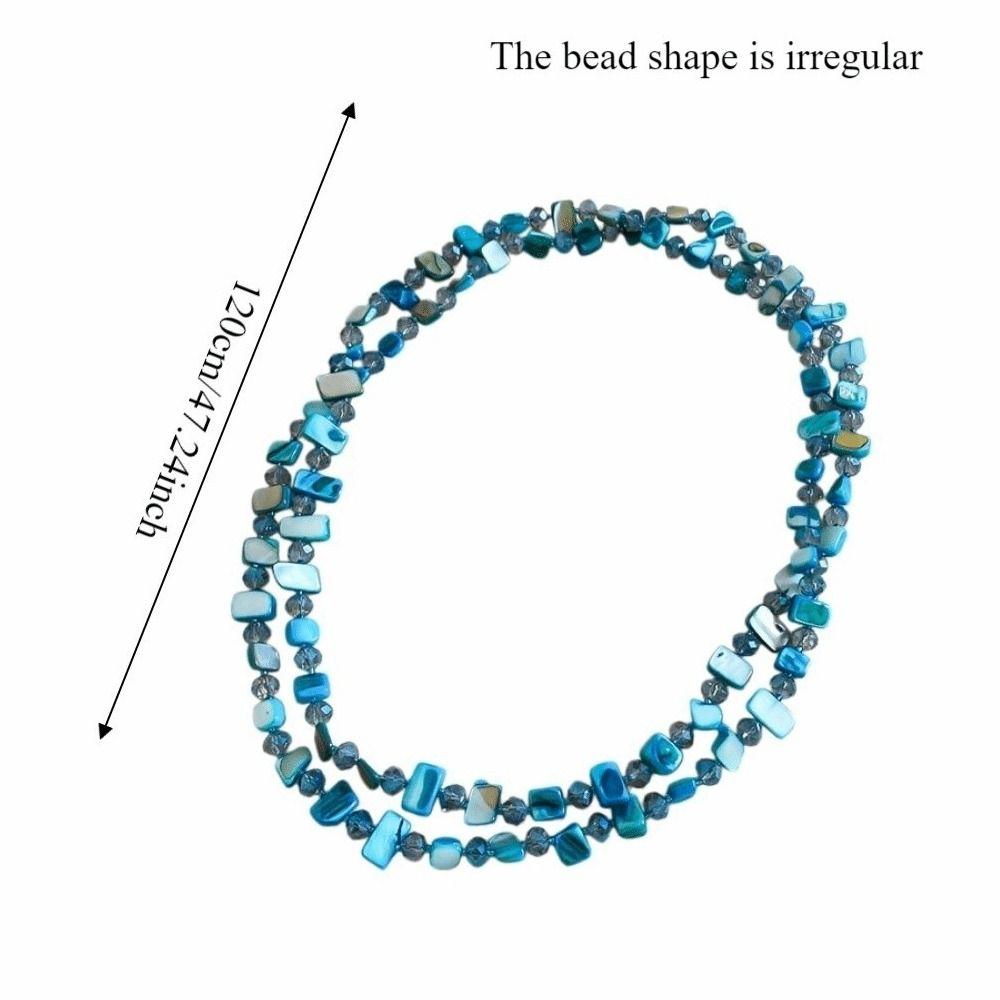 Irregular Shell Glass Shell Beaded Necklace Seaside Vacation Style Bohemia Choker Beach