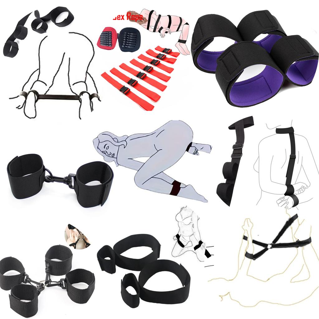 Bondage Sex Toys Handcuff Ankle Cuffs Bed Games Sets Couple SM Slave Leg Split Erotic Adult Toys Kits 18+ Sex Product Shop