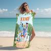 Personalized Pippi's Whimsical Journey Beach Towel Microfiber Beach Towel Thin Absorbent for Beach Swimming Yoga Bath Sports. 0910252