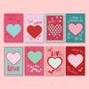 8 sztuk/zestaw praktyczna kartka z błogosławieństwem wielokolorowy prezent przyciągające wzrok świąteczne kartki z życzeniami w kształcie serca dla pary