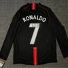 Kırmızı Şeytanlar retro uzun kollu forma MU iç saha retro futbol futbol forması