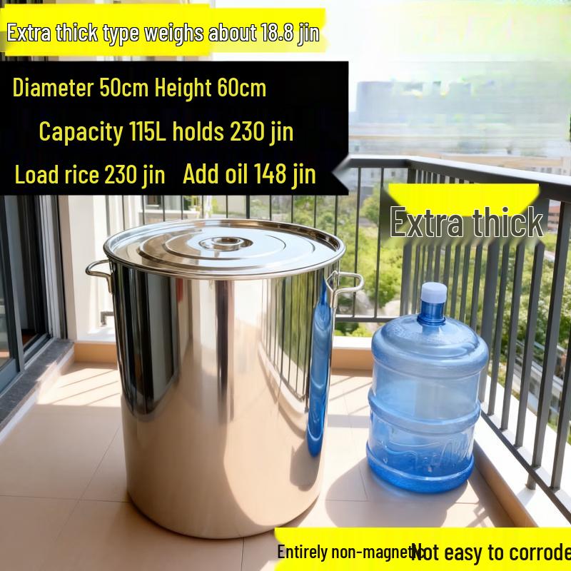 Heavy-Duty Round Food Storage Bucket with Lid