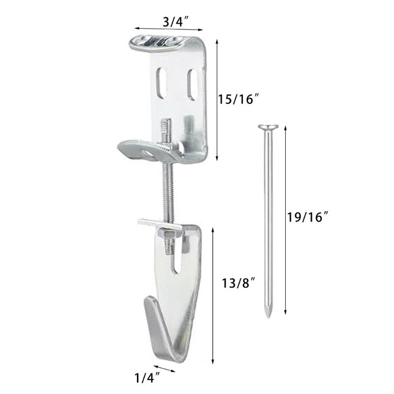 Functional Metal Hook Accessories With Adjustable Design Secure Hanging Solution For Home Office Decors