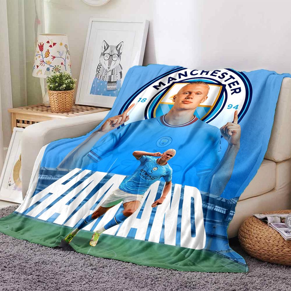 1pc Haaland15 Blanket, Gift, for Men and Women, Soft Blanket, Good for Sofa Bed Couch Travel, Lightweight Flannel Blanket