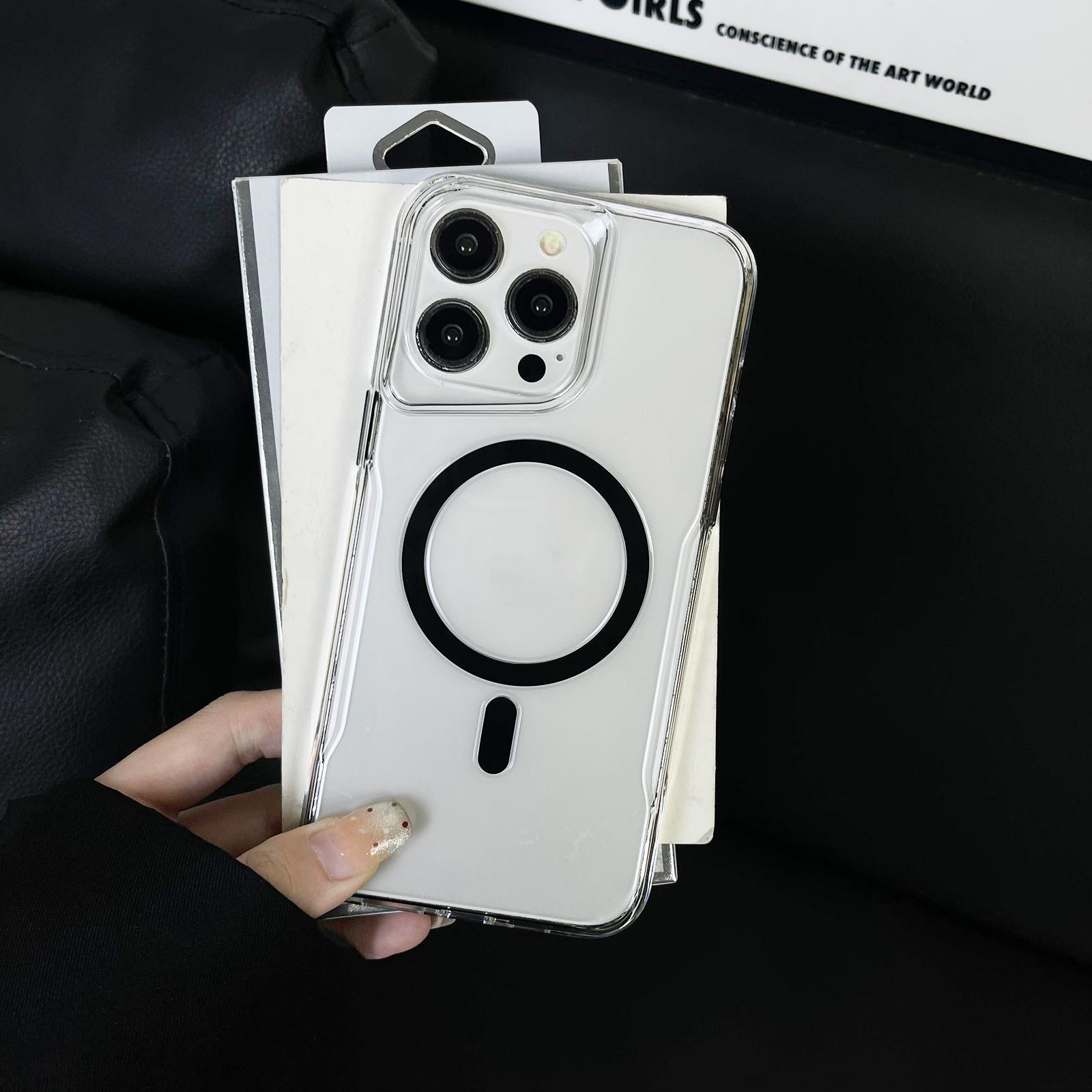 

Highend Luxury Quality Transparent Shockproof Armor Case for iPhone 15 14 13 12 11 Pro Max Magnetic For Magsafe Wireless Charging Acrylic Cover For iPhone 14Pro Max