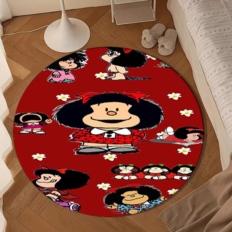 Colorful Mafa-lda Portrait Round Rug for Livingroom,Bedroom, Palyroom, Chair Rug, Area Rug, Circle Carpet, Large Size Fan Christmas Gift