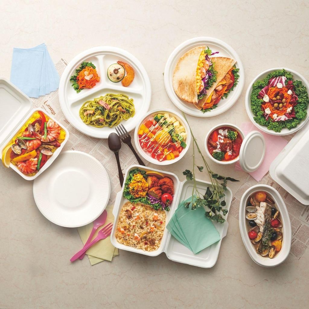 HEIKO Bagasse Donburi C600 ND15F 1 case donburi containers x 16 total 800 donburi [Case Sale] (Commercial-Grade Donburi) 004477053, (50 bags,