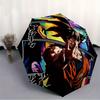 Dragon Ball Goku Saiyan Automatic Folding Umbrella - Lightweight, Retractable Design with 8-Rib Durability, Perfect for Outdoor Adventures,