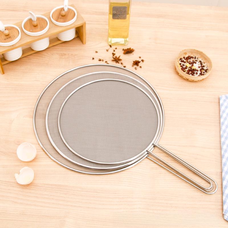 Stainless Steel Anti-Splash Frying Net with Handle