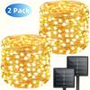 Solar LED Fairy String Lights Waterproof Copper Wire Garden Patio Christmas Decoration With 8 Modes