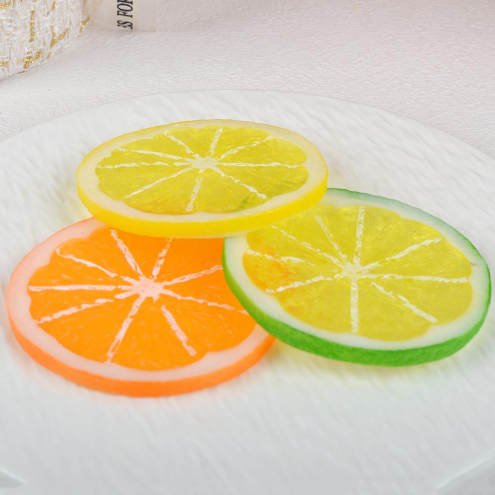 

Большие ПВХ модели ломтиков фруктов для демонстрации: Лимон, Апельсин, Грейпфрут, Мандарин - Идеально для Фотографии и Витринных Реквизитов