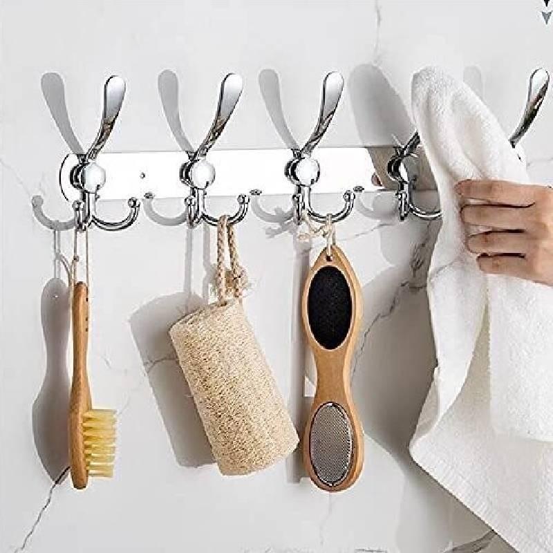 Design Of Hanging Stainless Steel Hangers With Wall Mounted Clothes Hats Hooks