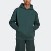 Adidas Originals Trefoil Logo Embroidery Solid Hoodie Pullover Long Sleeve Sweatshirt Men Tops Dark-Green HK0304