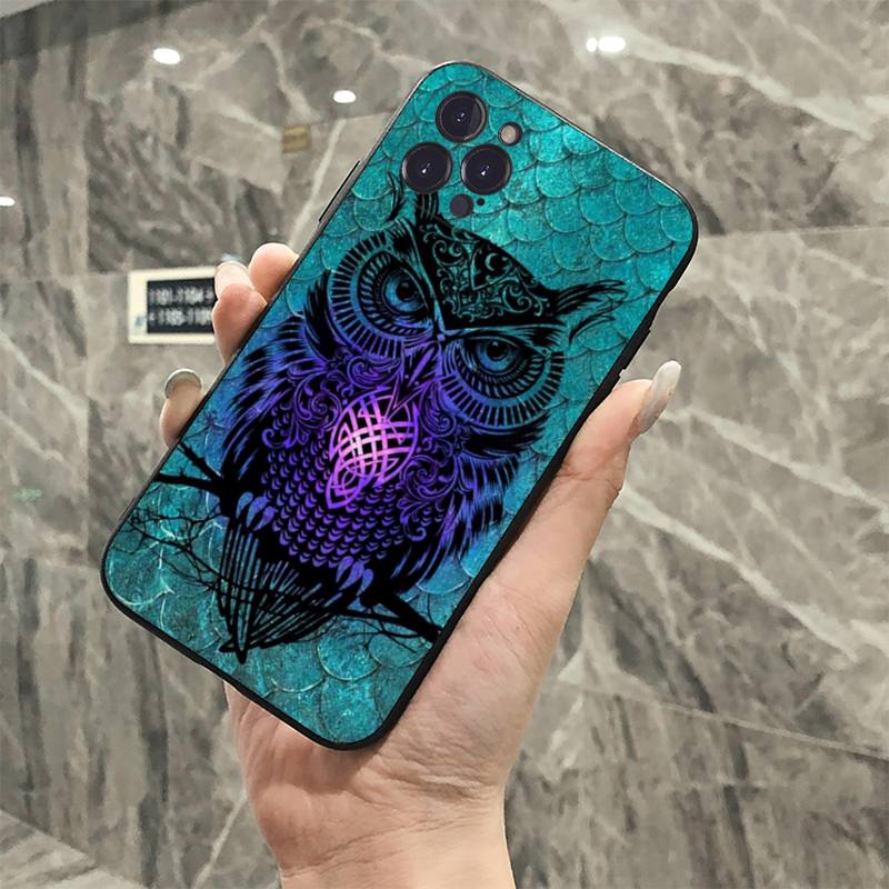 YNDFCNB Animal Owl Phone Case For iPhone 8 7 6 6S Plus X SE 2020 XR XS 14 11 12 13 Mini Pro Max Mobile Case