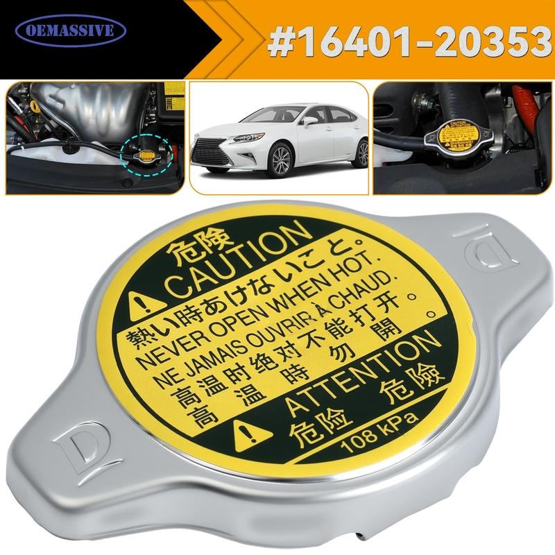 Radiator Cap Compatible with Toyota Lexus - Avalon Camry Echo Prius C ES300h ES350 GS300 GS430 IS300 LS430 RX350 RX450h SC430