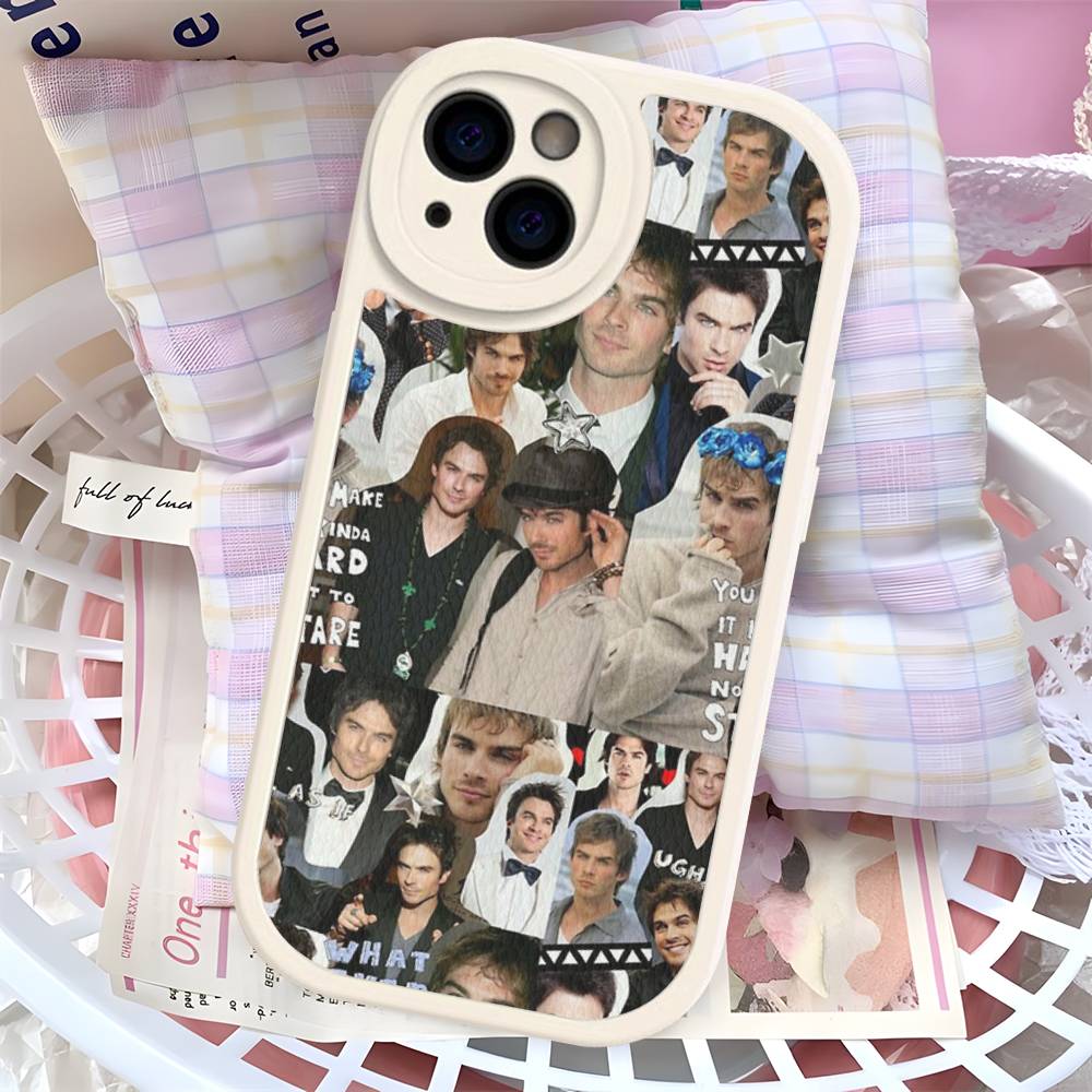 The Vampire Diaries Damon Salvatore Phone Case For IPhone 16 15 14 13 12 11 Pro Max Plus Leather Cover