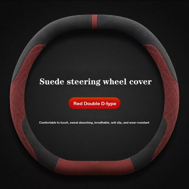 Suede Leather Car Steering Wheel Cover for Leapmotor C10 C16 2024 2025 Car-styling Auto Accessories
