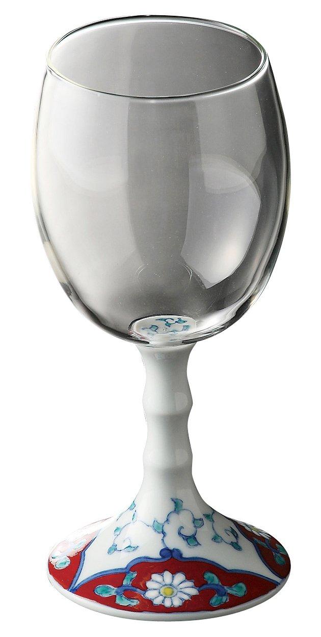 

Arita Ware Romantic Wine Glass (Gift Boxed) Deep Red Arabesque