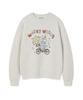 Wacky Willy Women'S Vintage Graphic Semi-Oversized Sweatshirt Oatmeal