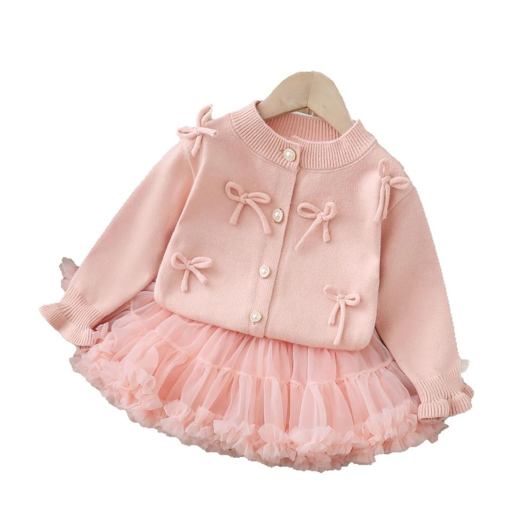 Girls Knit Cardigan and Tutu Dress Set Princess for Fall Winter