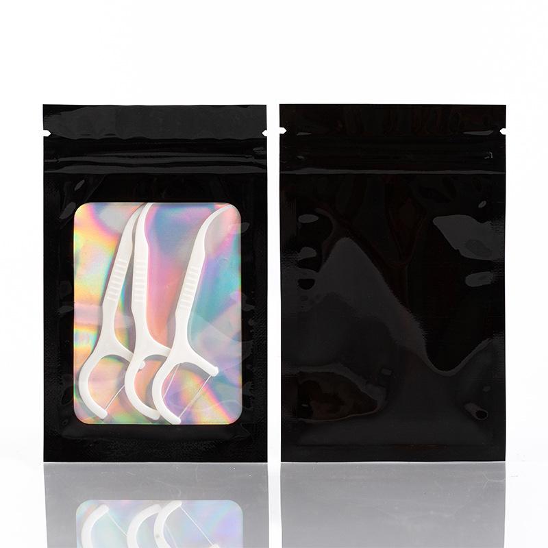 Holographic Yin Yang Rainbow Film Self-Sealing Bags for Jewelry and Fishing Tackle