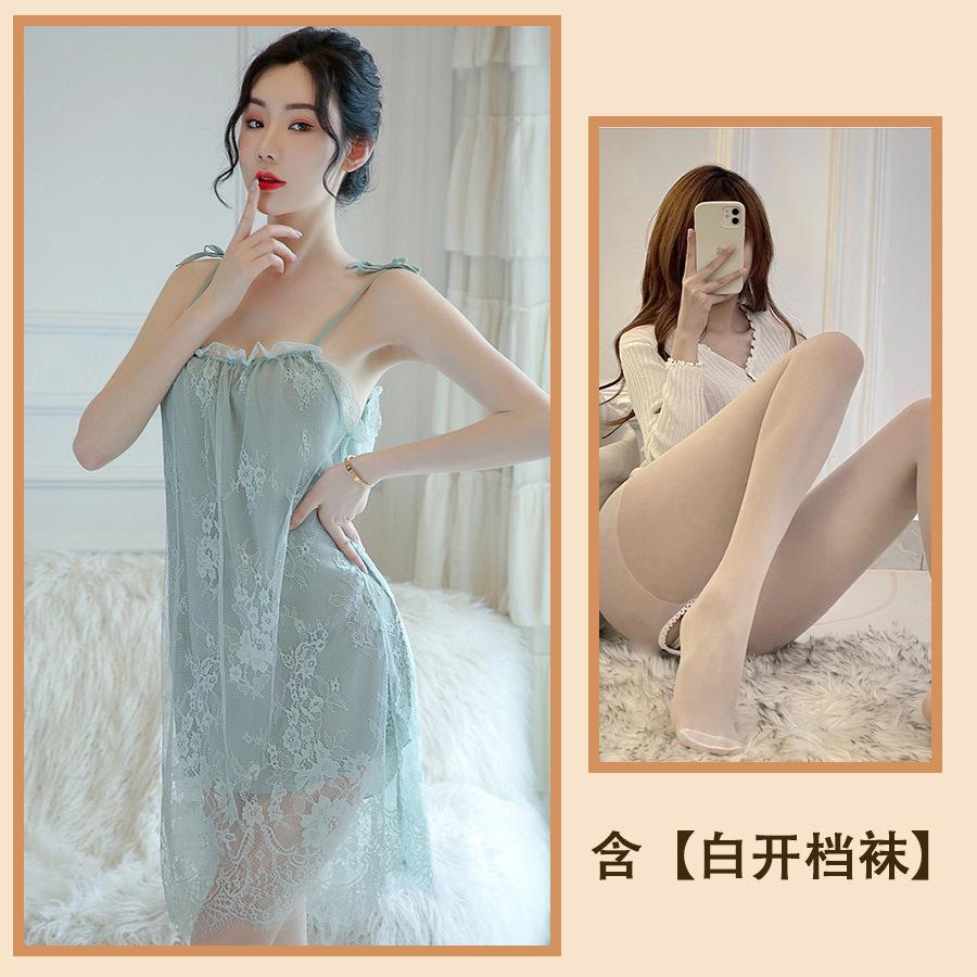 Sex Underwear Sexy Temptation Lace Suspenders Pajamas Pajamas Loungewear Loose Perspective Hollowed Out New Models