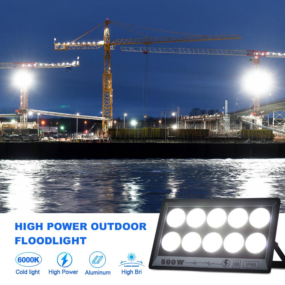 LED Flood Lights High Bright Spotlight LED Street Lamp Waterproof IP66 For Outdoor Garden AC 220V 50W 100W 200W 300W 400W 500W