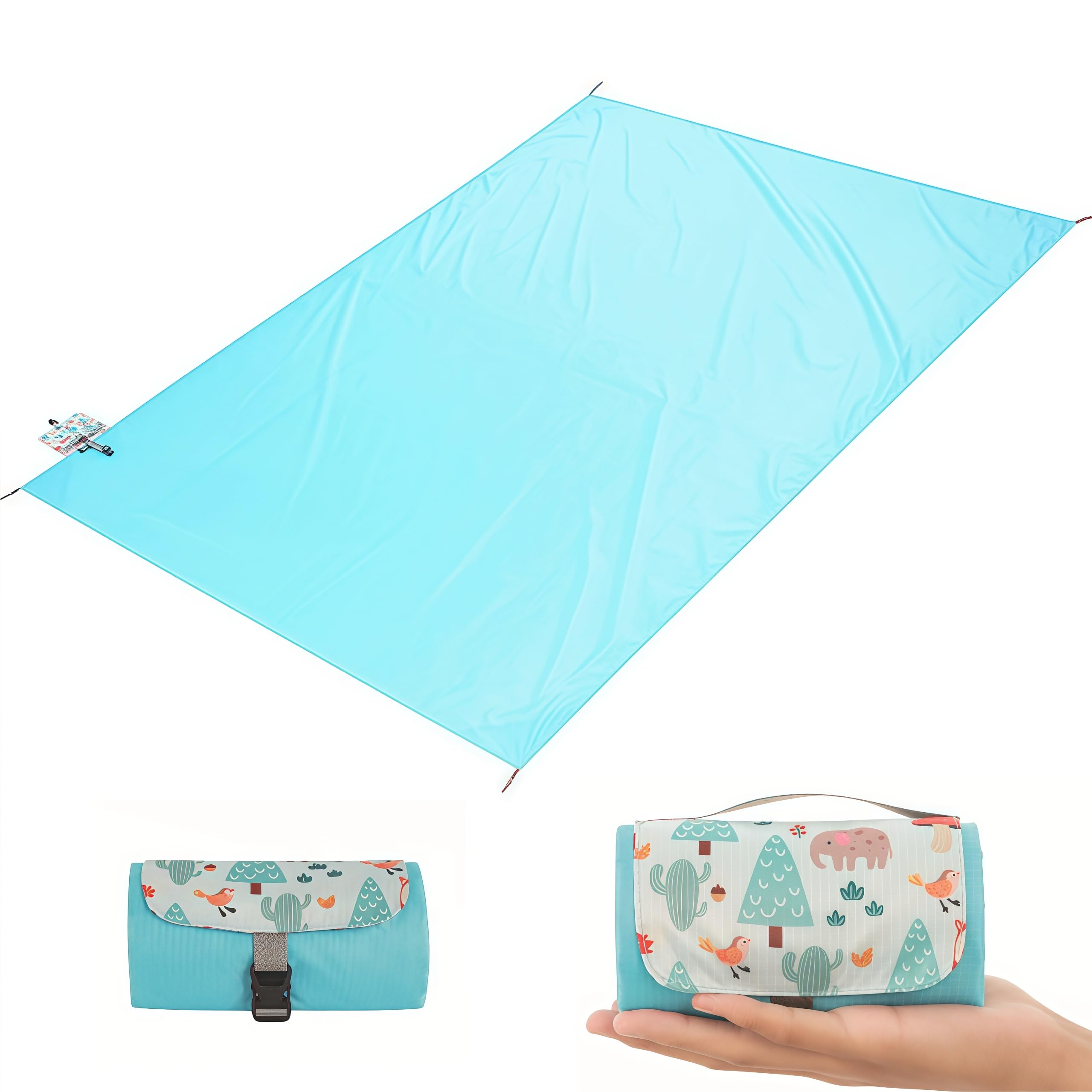 

HZT leisure sheet for one compact waterproof on both for for outdoor cherry blossom swimming in the sea Ultra-lightweight person, storage, sides, синий