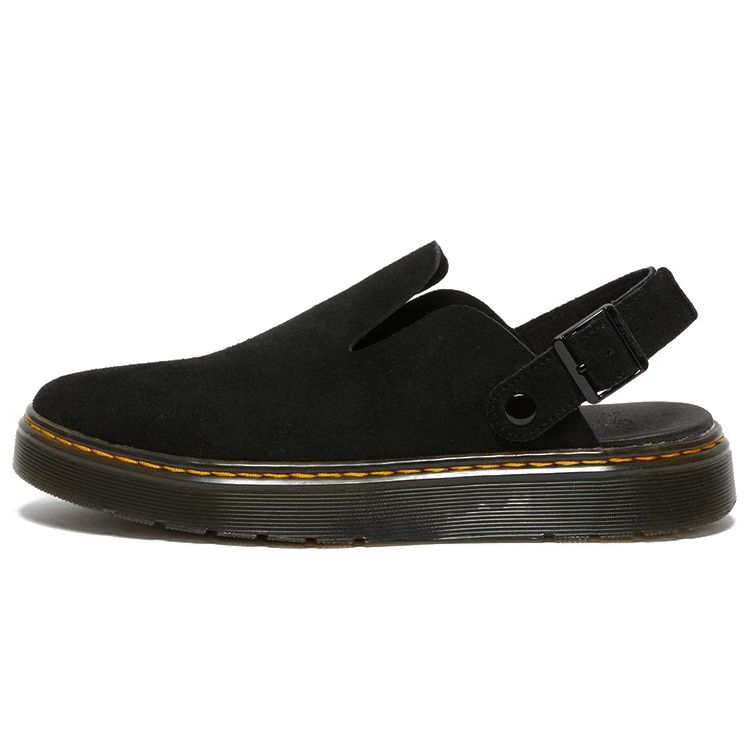 Dr. Martens Unisex Carlson Suede Black Slingback Mule Sandals 27410001 36