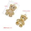 2Pcs/lot,Gold- Bear Pendant CZ Charms for Women Handmade Earrings/Necklaces Jewelry Accessories Supply:VD1171