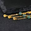 Gold-Plated Silver Butterfly & Jade Flower Tassel Accessory - New Chinese Style DIY Jewelry