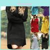 Fashionable Ladies Plain Casual Hoodie Dress With Soft Material And Long Sleeves