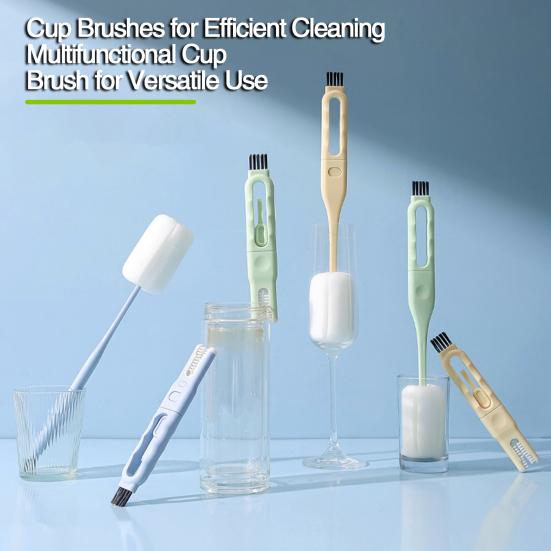 

Набор из 2 U-образных чашечных кистей 3-в-1 Эффективная чистка Инновационный дизайн Мягкая безвредная щетка для различных пятен