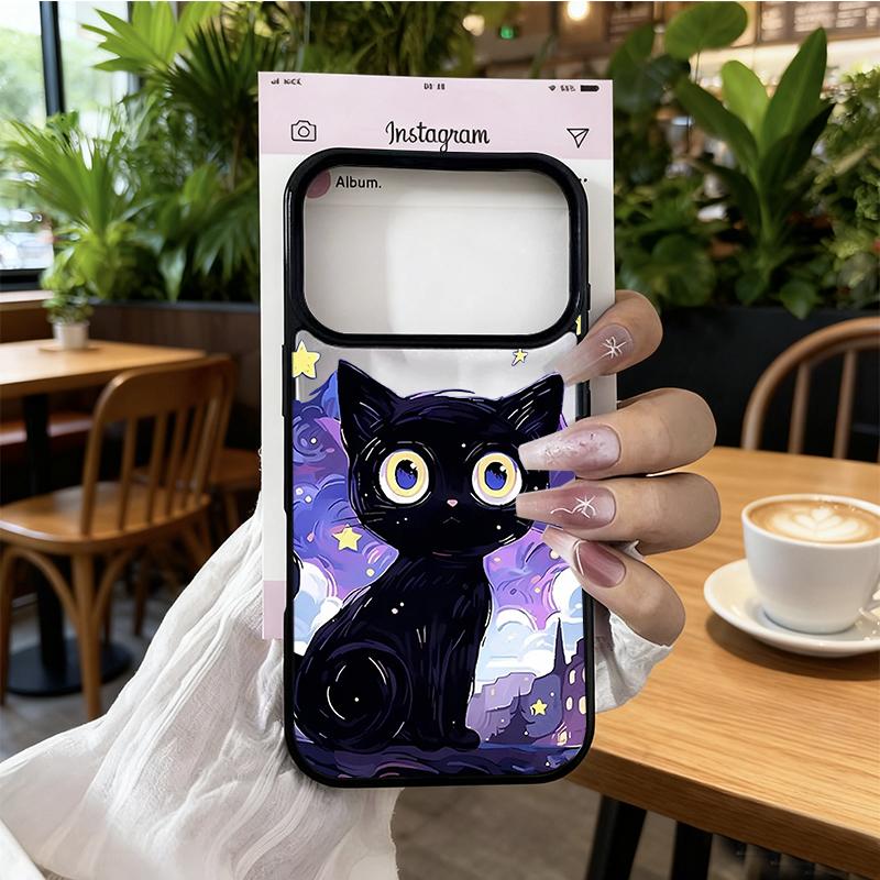 Retro Van Gogh Black Cat Phone Case For iPhone 17 Pro 17Pro Max 17 17Air Cute Animal Shockproof Clear Hard Back Covers Coque