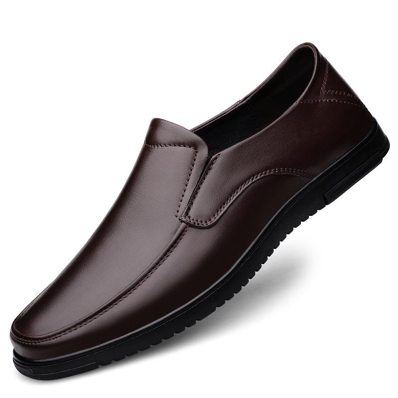 Men s Casual Leather Loafers - Soft, Slip-On, Autumn Collection 38