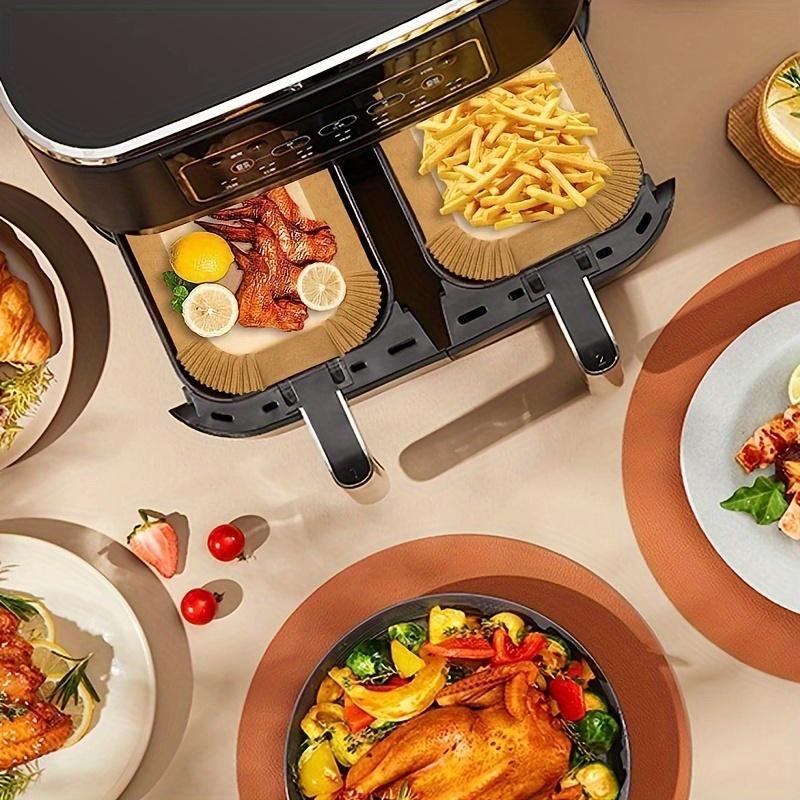 Balení 50 ks, jednorázová papírová vložka vzduchové fritézy obdélník 8,6 x 5,5" pro vzduchovou fritézu 8 kusů a více