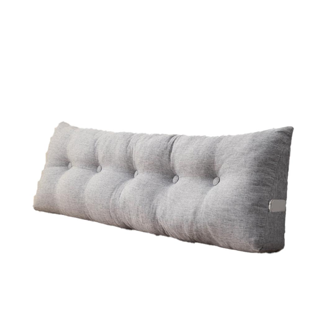 Sengegavlpute Gråblå Sengestøtte Lesepute Lang Ryggstøttepute, Egnet for å sitte på sengen Ryggstøtte Posisjoneringsstøttepute
