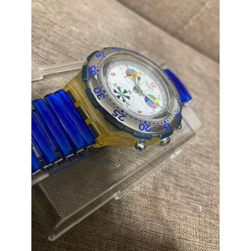 Used Rare Unused Swatch Aquachrono USA Made Genuine Belt/Watch