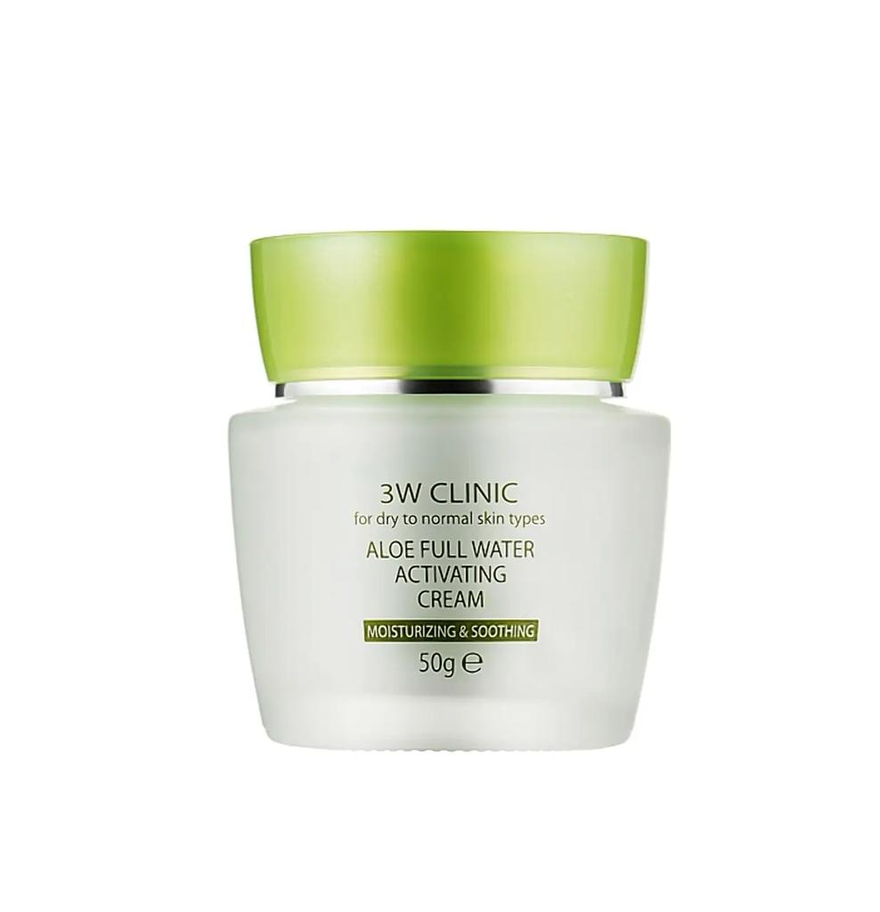 Увлажняющий крем для лица Алоэ вера Aloe Full Water Activating Cream 3W Clinic 50 мл